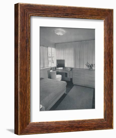 'Simple and practical lines characterise this bedroom', 1942-Unknown-Framed Photographic Print