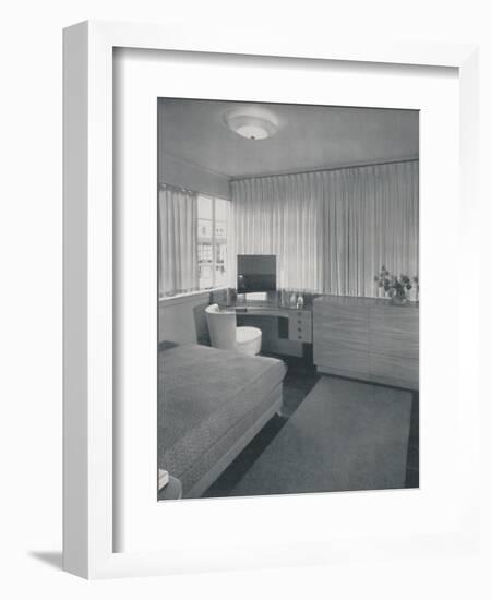 'Simple and practical lines characterise this bedroom', 1942-Unknown-Framed Photographic Print
