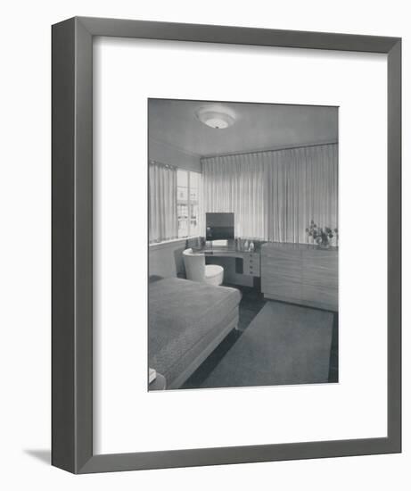 'Simple and practical lines characterise this bedroom', 1942-Unknown-Framed Photographic Print