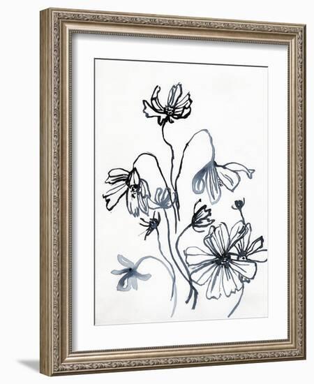 Simple Blue Florals-Paula Mills-Framed Giclee Print