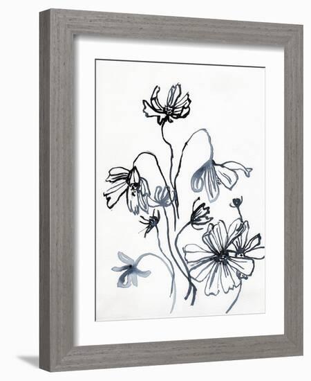 Simple Blue Florals-Paula Mills-Framed Giclee Print