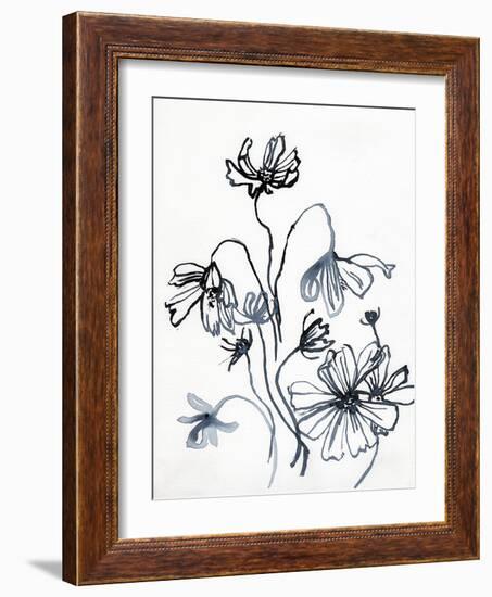 Simple Blue Florals-Paula Mills-Framed Giclee Print