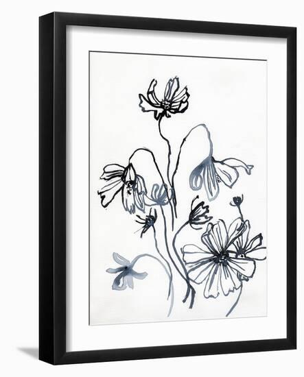 Simple Blue Florals-Paula Mills-Framed Giclee Print