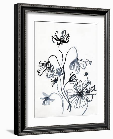 Simple Blue Florals-Paula Mills-Framed Giclee Print