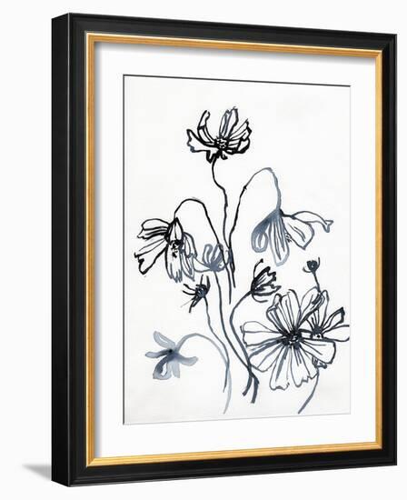 Simple Blue Florals-Paula Mills-Framed Giclee Print