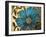 Simple Blue Garden I-Walt Johnson-Framed Art Print