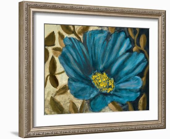 Simple Blue Garden II-Walt Johnson-Framed Art Print