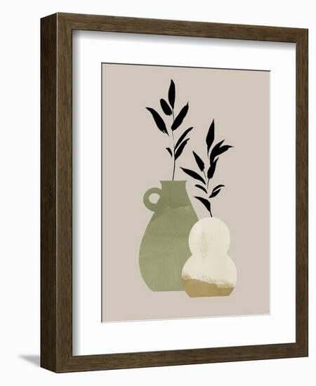 Simple Bud Vases II-Jacob Green-Framed Art Print