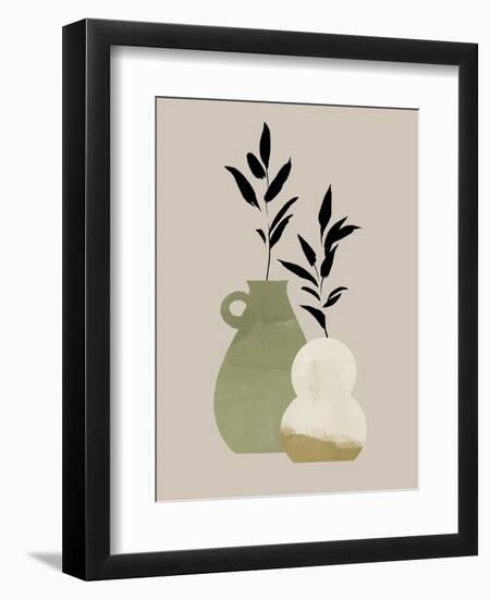 Simple Bud Vases II-Jacob Green-Framed Art Print