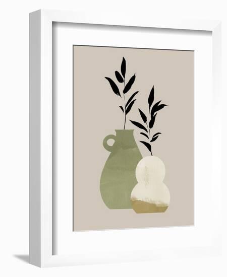 Simple Bud Vases II-Jacob Green-Framed Art Print