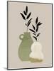 Simple Bud Vases II-Jacob Green-Mounted Art Print