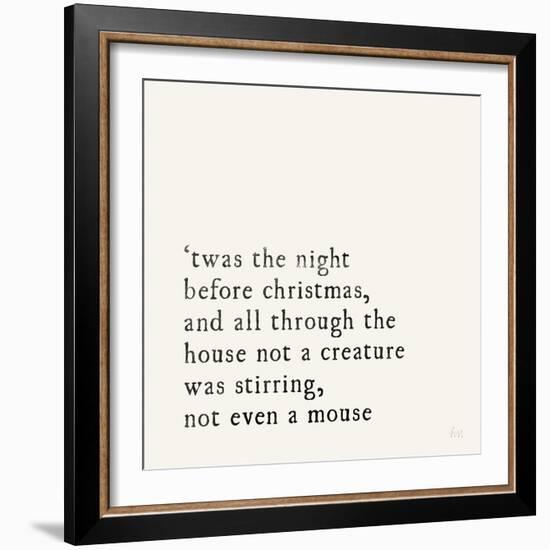 Simple Christmas I Cream-Laura Marshall-Framed Art Print