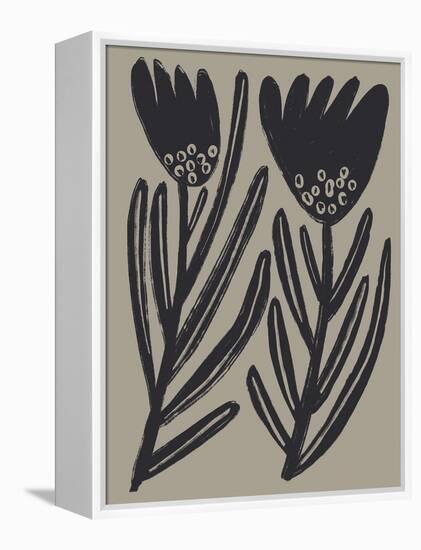 Simple Floral - Lively-Chloe Watts-Framed Stretched Canvas