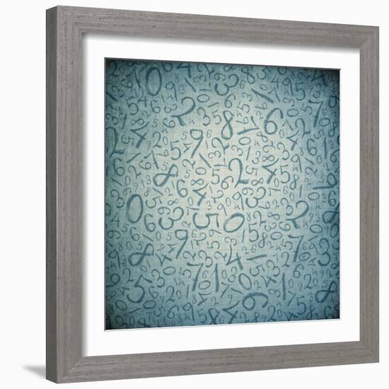 Simple Handwrited Numbers On Cell Paper-pashabo-Framed Premium Giclee Print