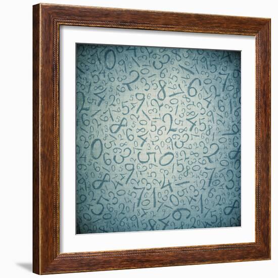 Simple Handwrited Numbers On Cell Paper-pashabo-Framed Premium Giclee Print