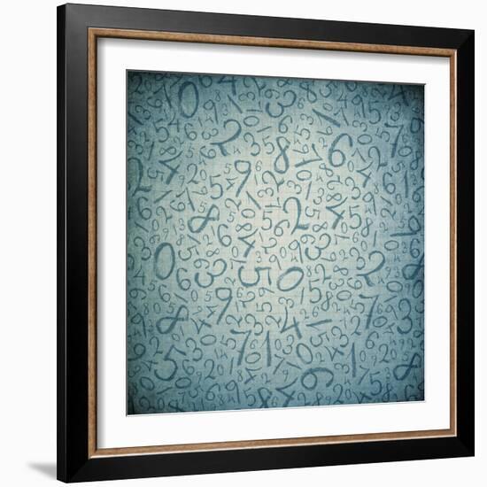 Simple Handwrited Numbers On Cell Paper-pashabo-Framed Premium Giclee Print