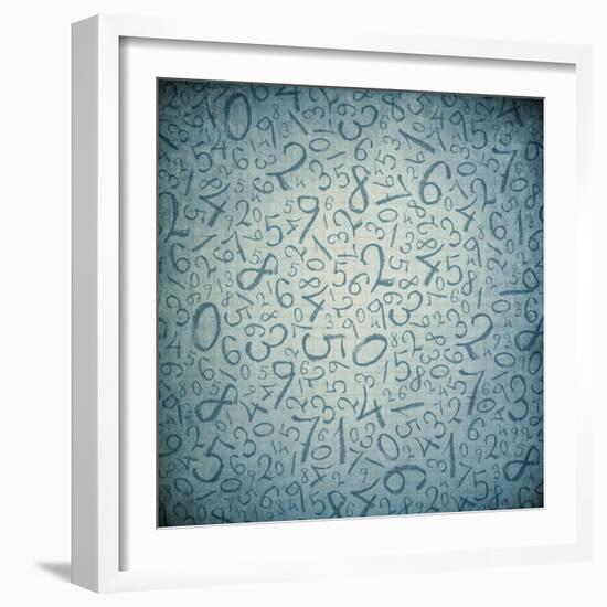 Simple Handwrited Numbers On Cell Paper-pashabo-Framed Premium Giclee Print