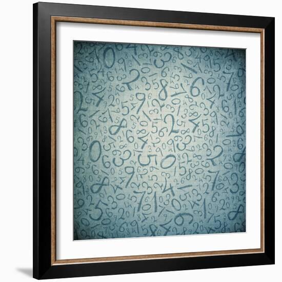 Simple Handwrited Numbers On Cell Paper-pashabo-Framed Art Print