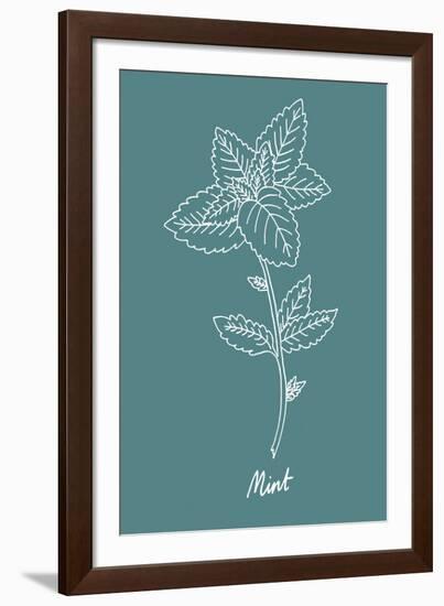 Simple Herb - Mint-Clara Wells-Framed Giclee Print