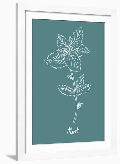 Simple Herb - Mint-Clara Wells-Framed Giclee Print