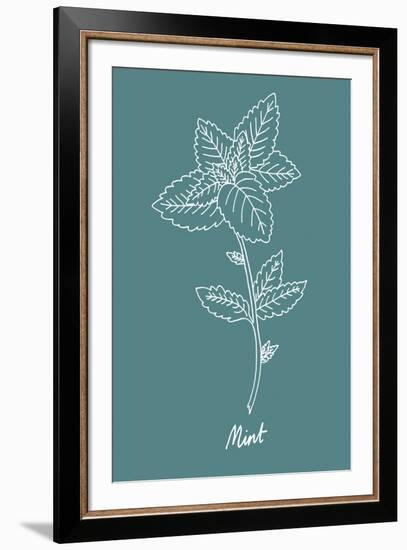 Simple Herb - Mint-Clara Wells-Framed Giclee Print