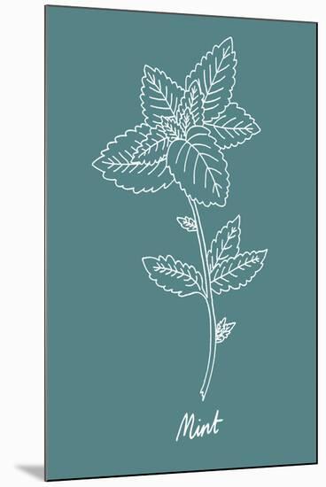 Simple Herb - Mint-Clara Wells-Mounted Giclee Print