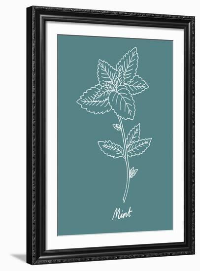 Simple Herb - Mint-Clara Wells-Framed Giclee Print