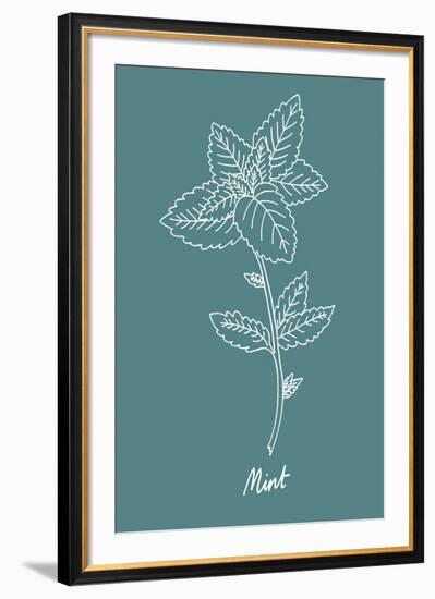 Simple Herb - Mint-Clara Wells-Framed Giclee Print