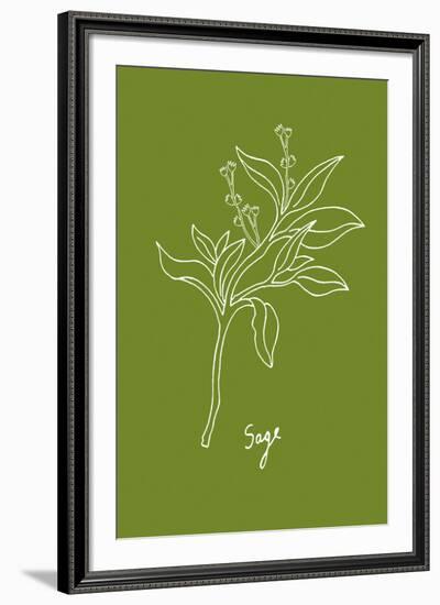 Simple Herb - Sage-Clara Wells-Framed Giclee Print