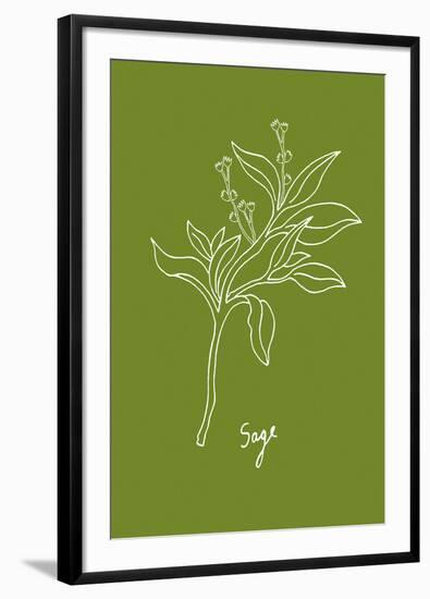 Simple Herb - Sage-Clara Wells-Framed Giclee Print