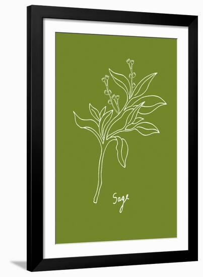 Simple Herb - Sage-Clara Wells-Framed Giclee Print