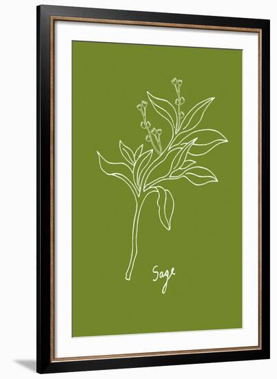 Simple Herb - Sage-Clara Wells-Framed Giclee Print