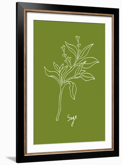 Simple Herb - Sage-Clara Wells-Framed Giclee Print