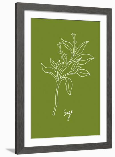 Simple Herb - Sage-Clara Wells-Framed Giclee Print