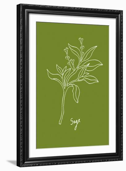 Simple Herb - Sage-Clara Wells-Framed Giclee Print