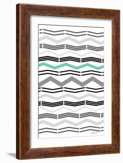 Simple Lines White-Ruth Palmer-Framed Art Print