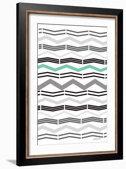 Simple Lines White-Ruth Palmer-Framed Art Print