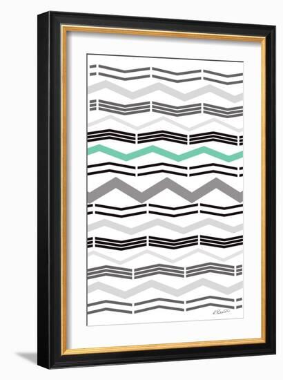 Simple Lines White-Ruth Palmer-Framed Art Print