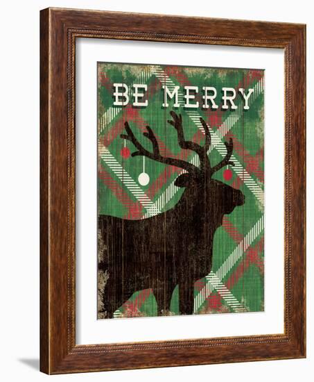 Simple Living Holiday Elk-Michael Mullan-Framed Art Print