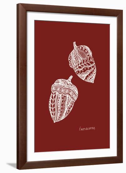 Simple Nature - Acorns-Clara Wells-Framed Giclee Print