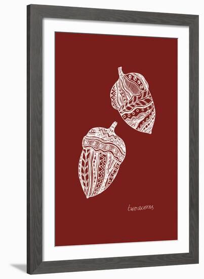 Simple Nature - Acorns-Clara Wells-Framed Giclee Print