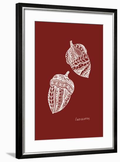 Simple Nature - Acorns-Clara Wells-Framed Giclee Print