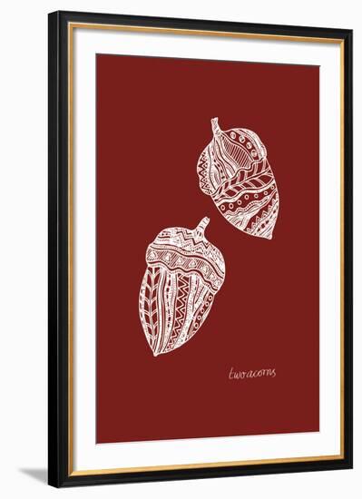 Simple Nature - Acorns-Clara Wells-Framed Giclee Print