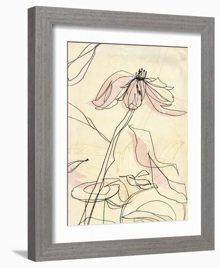 Simple Pink Floral-Paula Mills-Framed Giclee Print