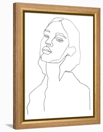 Simple Portrait - Glance-Aurora Bell-Framed Stretched Canvas