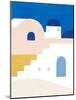 Simple Santorini I-Victoria Barnes-Mounted Art Print