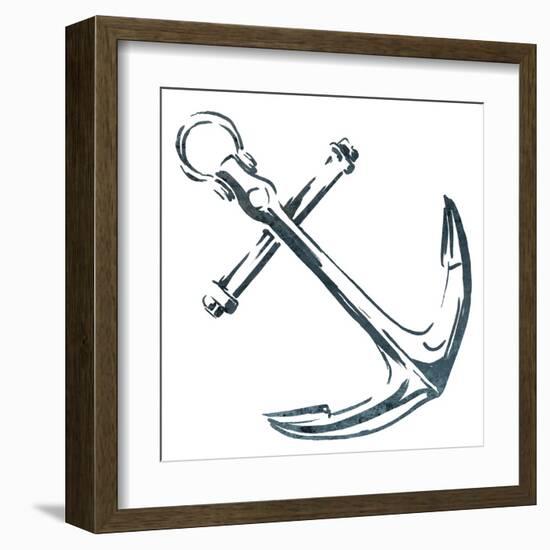 Simple Sketched Anchor-OnRei-Framed Art Print