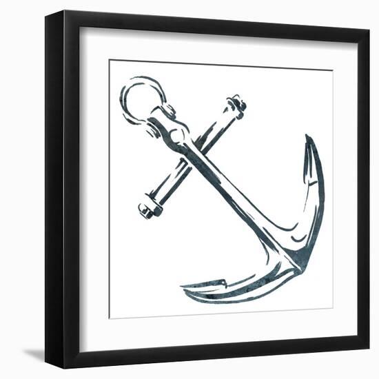 Simple Sketched Anchor-OnRei-Framed Art Print