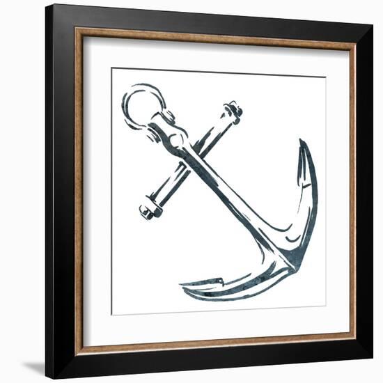 Simple Sketched Anchor-OnRei-Framed Art Print