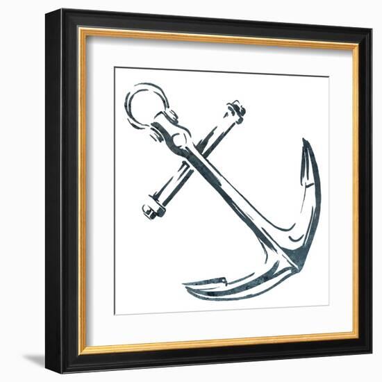 Simple Sketched Anchor-OnRei-Framed Art Print